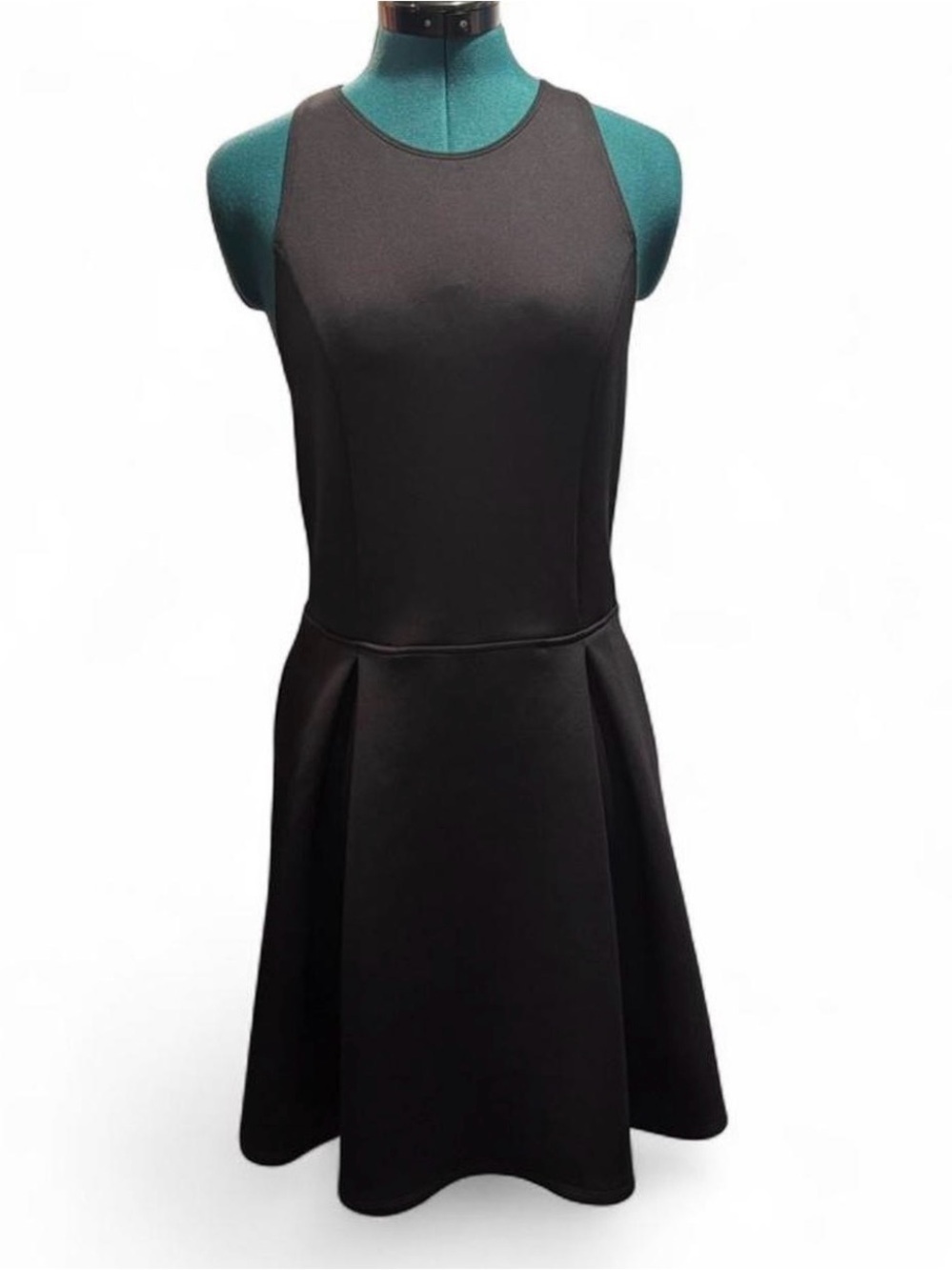 Abercrombie & Fitch Black Sleeveless Fit-and-Flare Mini Dress